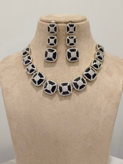 BLUE APURNA ZIRCONIA JEWELLERY SET