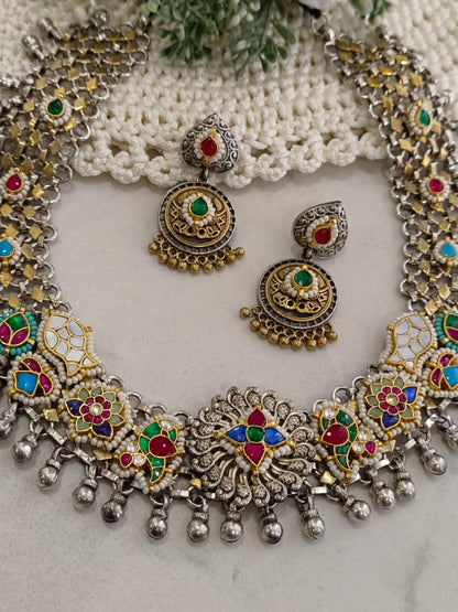 MULTI MADDIE GERMAN SILVER JEWELLERY SET