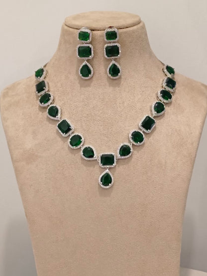 GREEN LAFIZA ZIRCONIA JEWELLERY SET