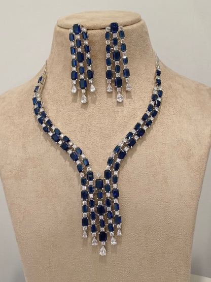BLUE ALBINA ZIRCONIA JEWELLERY SET