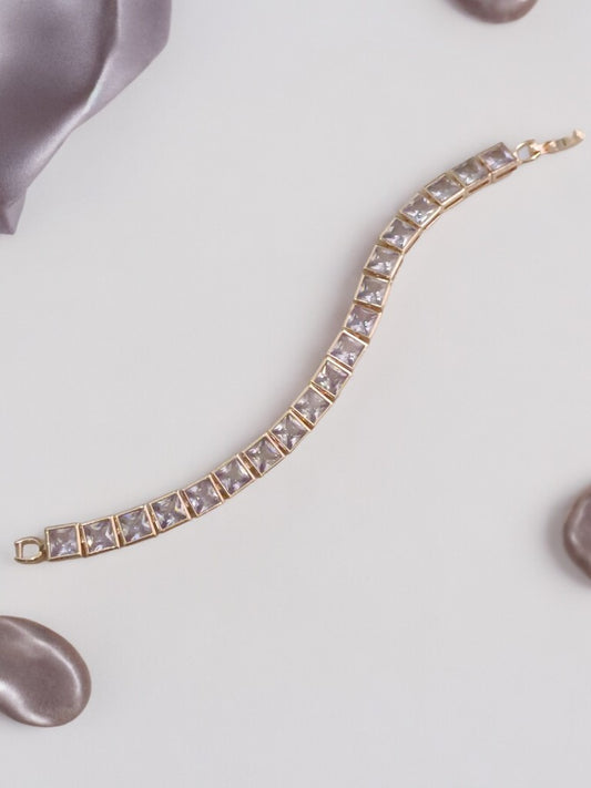 SMALL SQUARE ROSE GOLD ARYA DIAMOND BRACELET