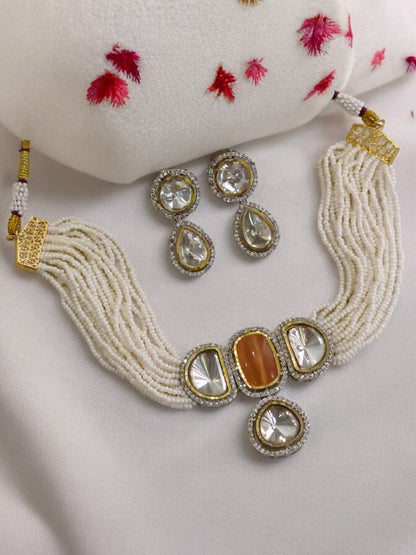 ORANGE TANIKA JEWELLERY SET