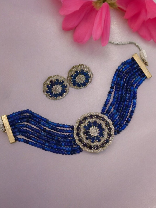 BLUE MALANG  DIAMOND JEWELLERY SET