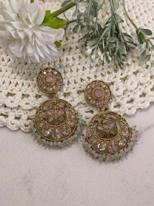 MULTI COLOR JIVIKA KUNDAN EARRINGS