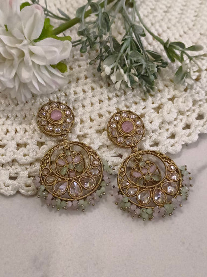 MULTI COLOR JIVIKA KUNDAN EARRINGS