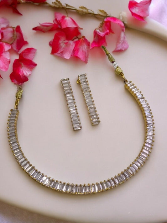 ALANG RECTANGULAR DIAMOND JEWELLERY SET