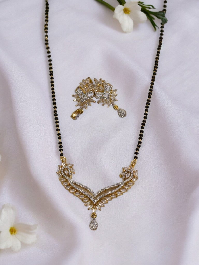 GOLD VANSHIKA DIAMOND MANGALSUTRA SET