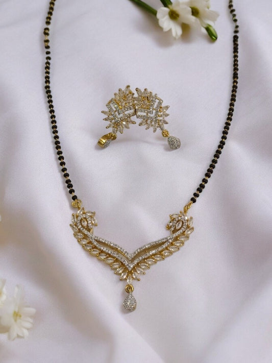 GOLD VANSHIKA DIAMOND MANGALSUTRA SET