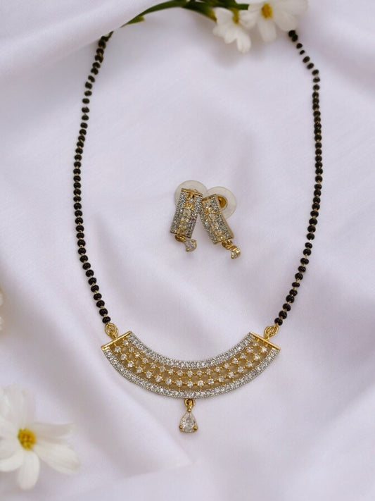 GOLD ERNSTA DIAMOND MANGALSUTRA SET