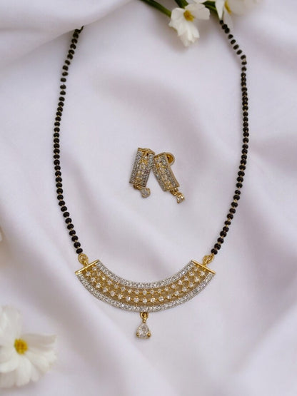 GOLD ERNSTA DIAMOND MANGALSUTRA SET