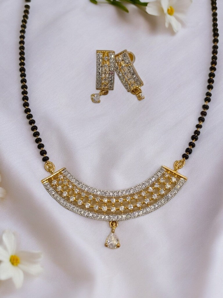 GOLD ERNSTA DIAMOND MANGALSUTRA SET