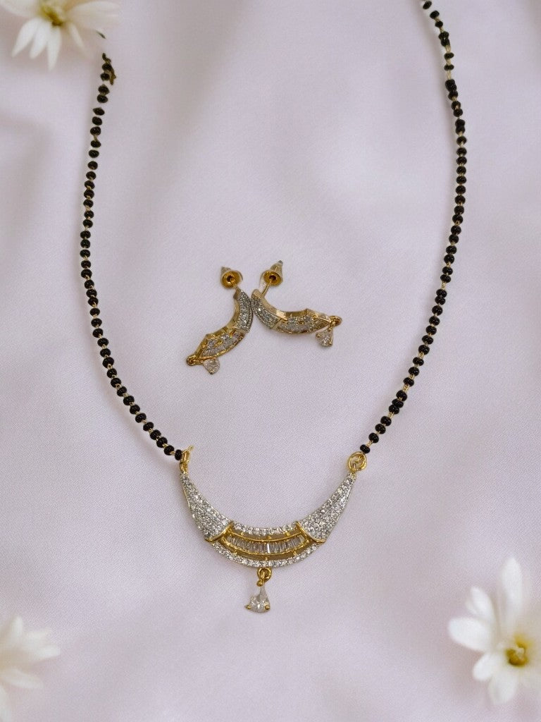 GOLD WAJIHA DIAMOND MANGALSUTRA SET