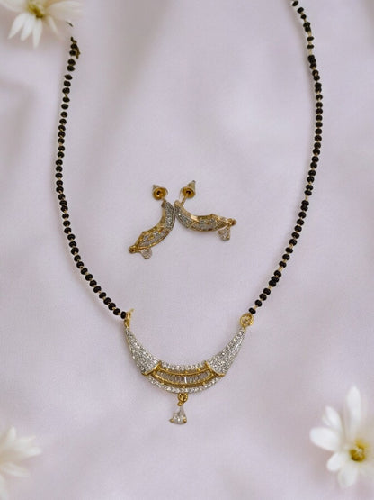 GOLD WAJIHA DIAMOND MANGALSUTRA SET