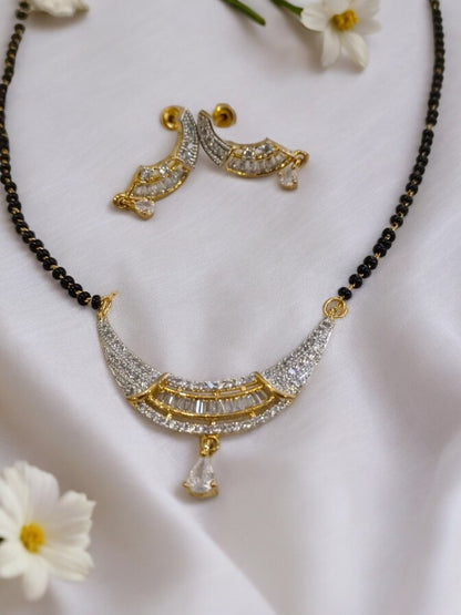 GOLD WAJIHA DIAMOND MANGALSUTRA SET