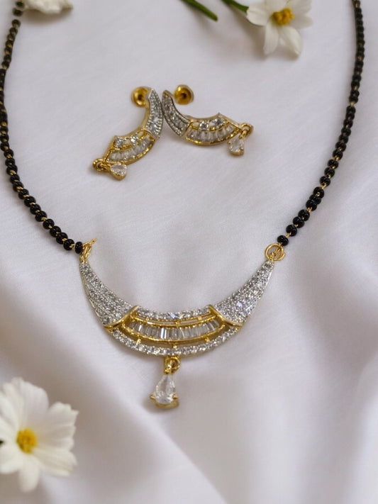 GOLD WAJIHA DIAMOND MANGALSUTRA SET