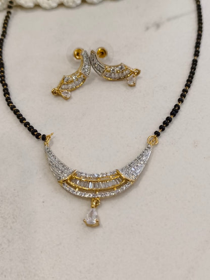GOLD WAJIHA DIAMOND MANGALSUTRA SET