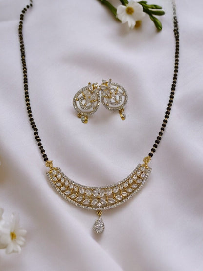GOLD JESHIKA DIAMOND MANGALSUTRA SET