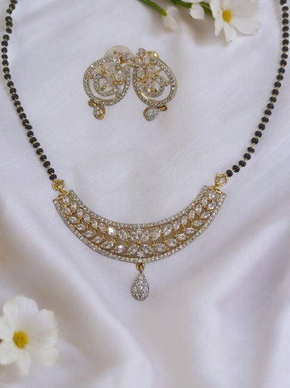 GOLD JESHIKA DIAMOND MANGALSUTRA SET