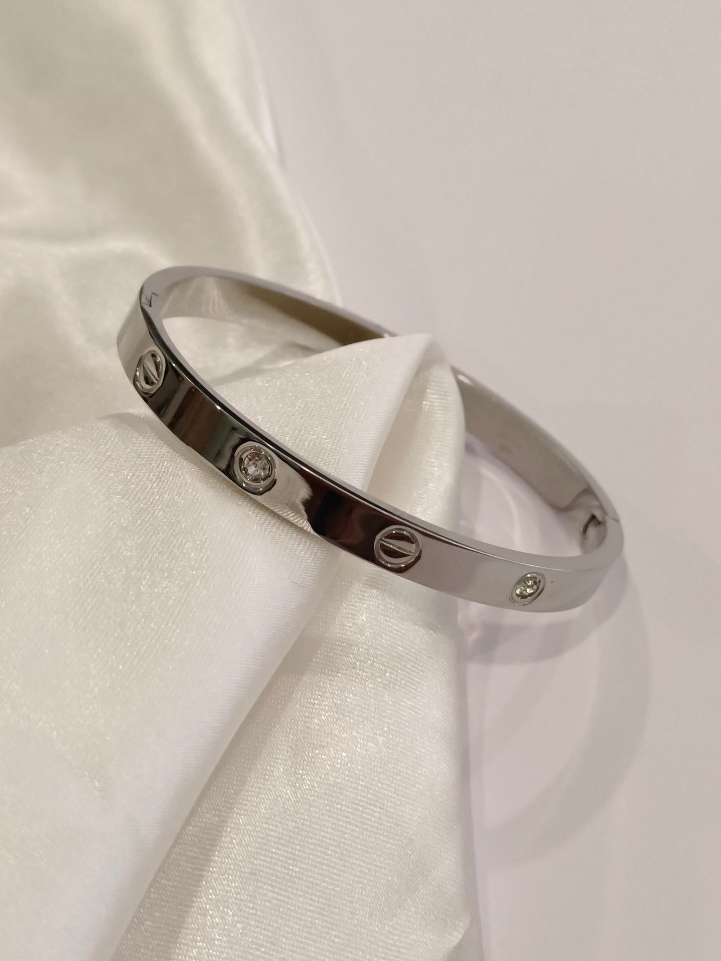 SILVER DIAMOND CARTIER ORVIN BRACELET