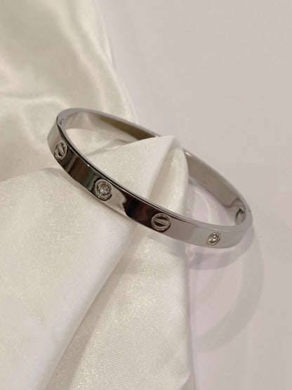 SILVER DIAMOND CARTIER ORVIN BRACELET
