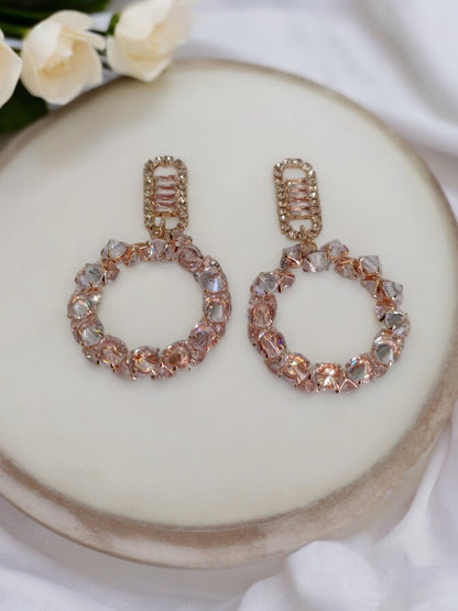 ROSE GOLD WESLEY DIAMOND EARRINGS