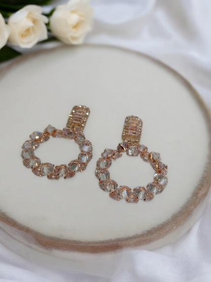 ROSE GOLD WESLEY DIAMOND EARRINGS