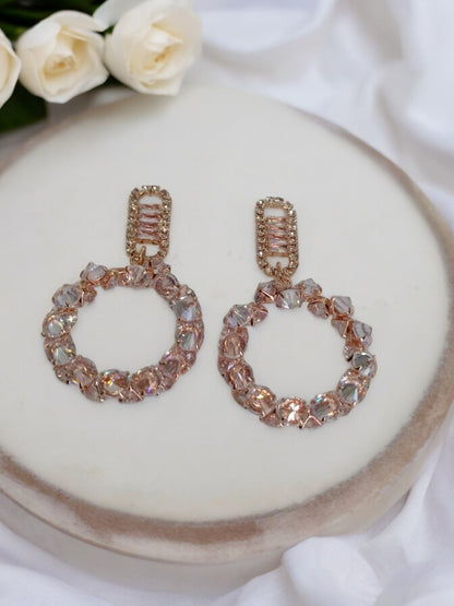 ROSE GOLD WESLEY DIAMOND EARRINGS