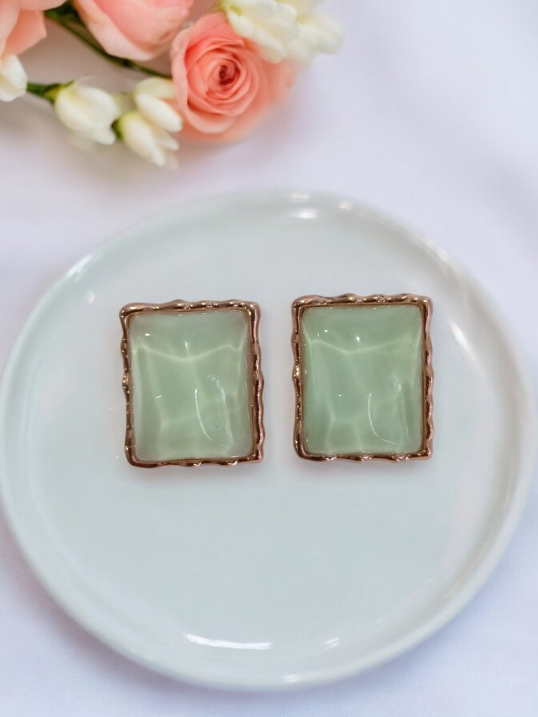 SEA GREEN STONE BREANNA EARRINGS