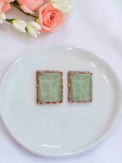 SEA GREEN STONE BREANNA EARRINGS