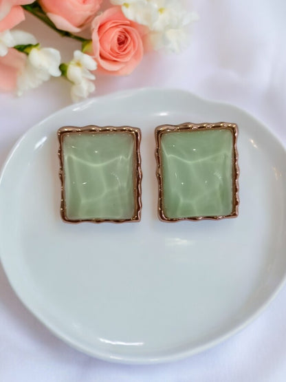 SEA GREEN STONE BREANNA EARRINGS