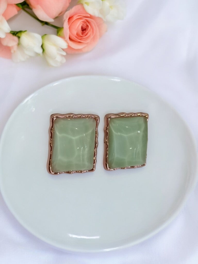 SEA GREEN STONE BREANNA EARRINGS