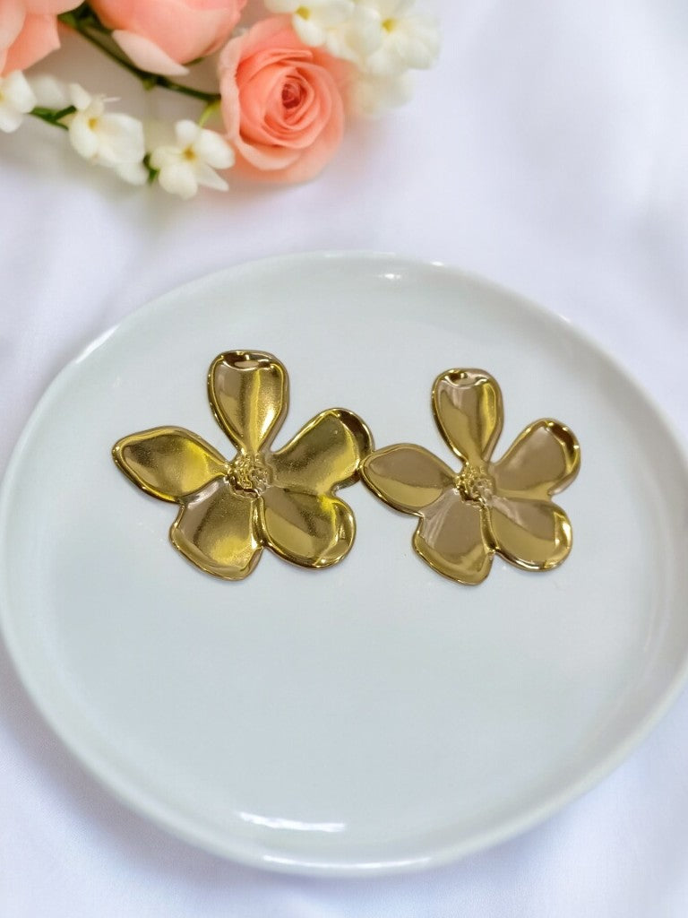 GOLD FLOWER RILEY EARRINGS