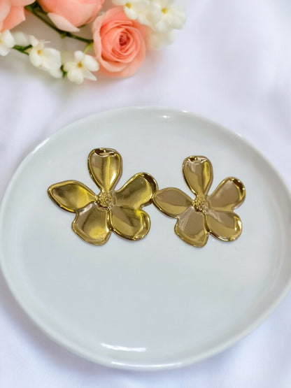 GOLD FLOWER RILEY EARRINGS