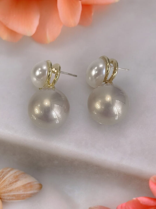 GOLD PEARL MADISON EARRINGS