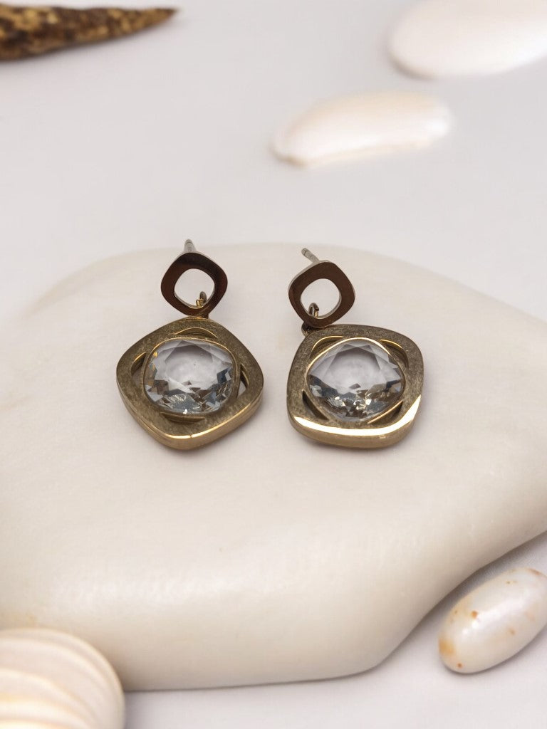GOLD DIAMOND BELLA EARRINGS