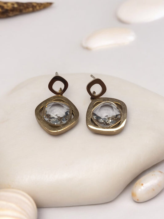 GOLD DIAMOND BELLA EARRINGS