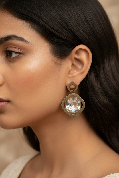 GOLD DIAMOND BELLA EARRINGS