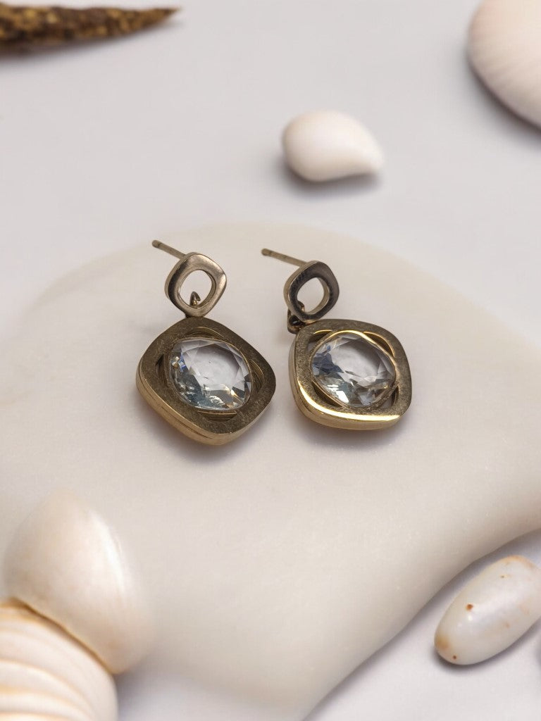 GOLD DIAMOND BELLA EARRINGS