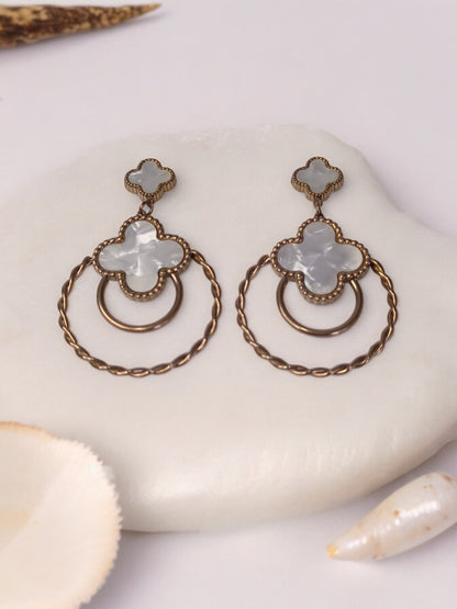 ROSE GOLD WHITE CATALINA  EARRINGS