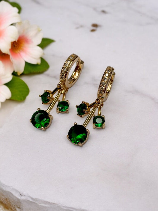 GREEN DIAMOND VIVIENNE EARRINGS