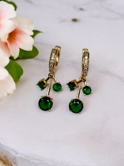 GREEN DIAMOND VIVIENNE EARRINGS