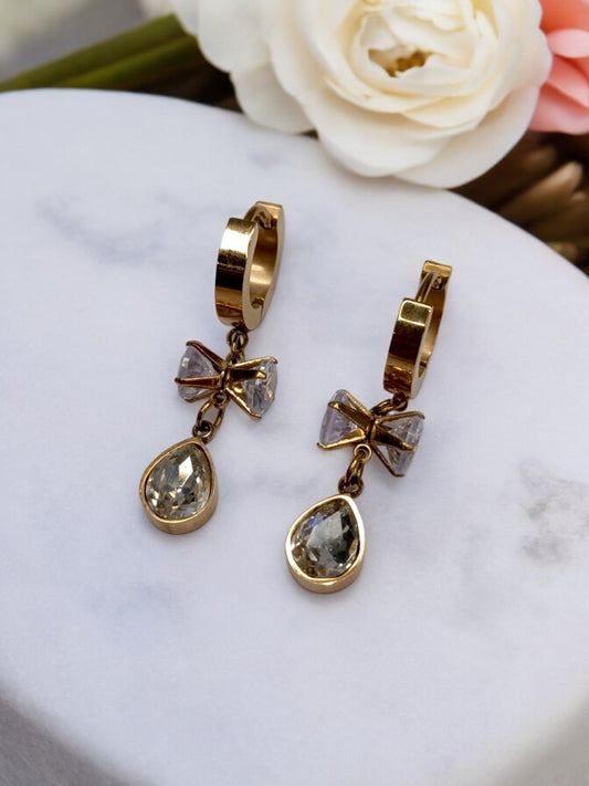 GOLD DIAMOND HARMIE EARRINGS