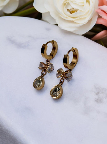 GOLD DIAMOND HARMIE EARRINGS