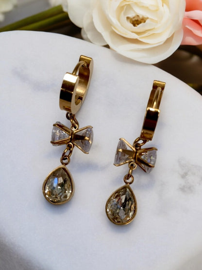 GOLD DIAMOND HARMIE EARRINGS
