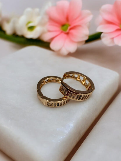 GOLD MULTI DIAMOND FIONA EARRINGS
