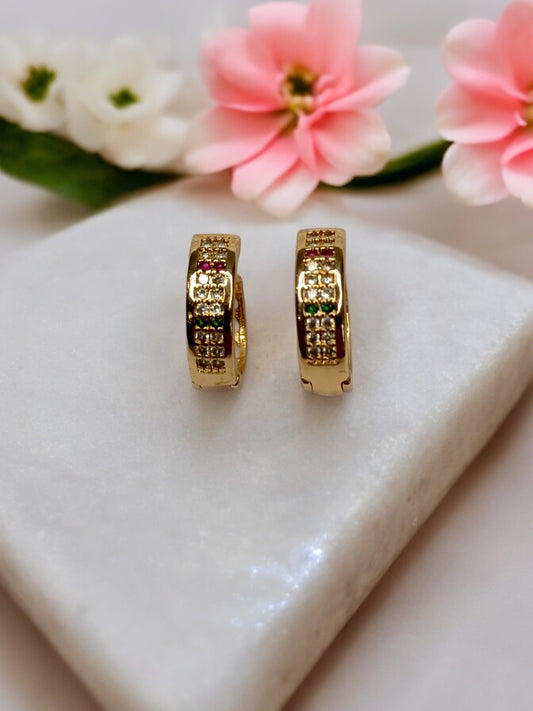 GOLD MULTI DIAMOND FIONA EARRINGS
