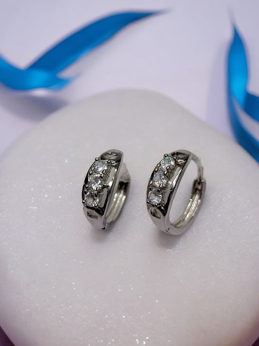 SILVER DIAMOND ZARIAH EARRINGS