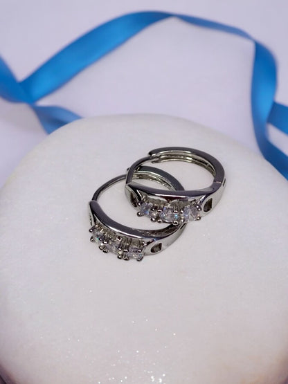 SILVER DIAMOND ZARIAH EARRINGS
