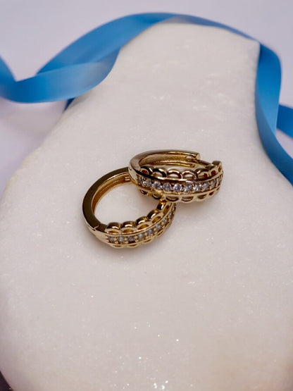 GOLD DIAMOND SYLVIE EARRINGS