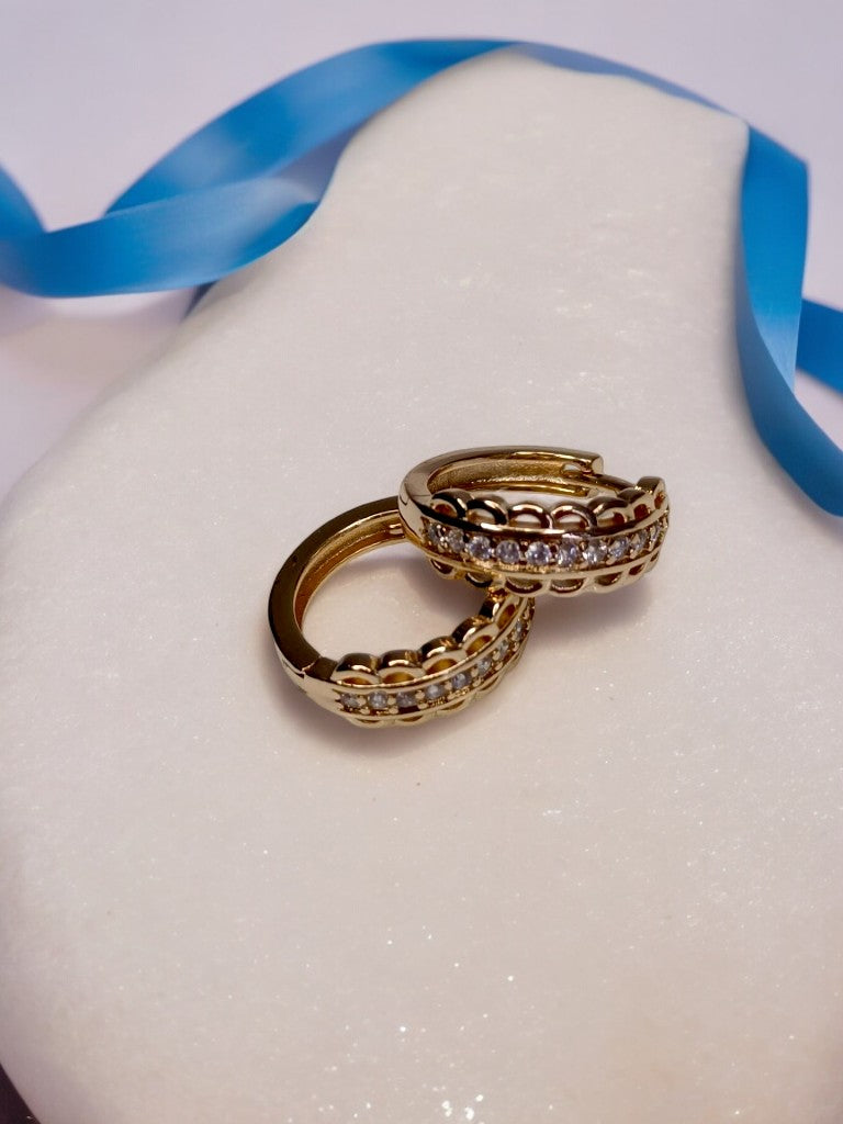 GOLD DIAMOND SYLVIE EARRINGS